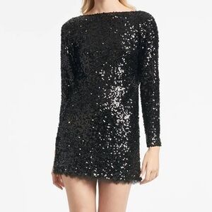 SACHIN & BABI Black Sequin Dress